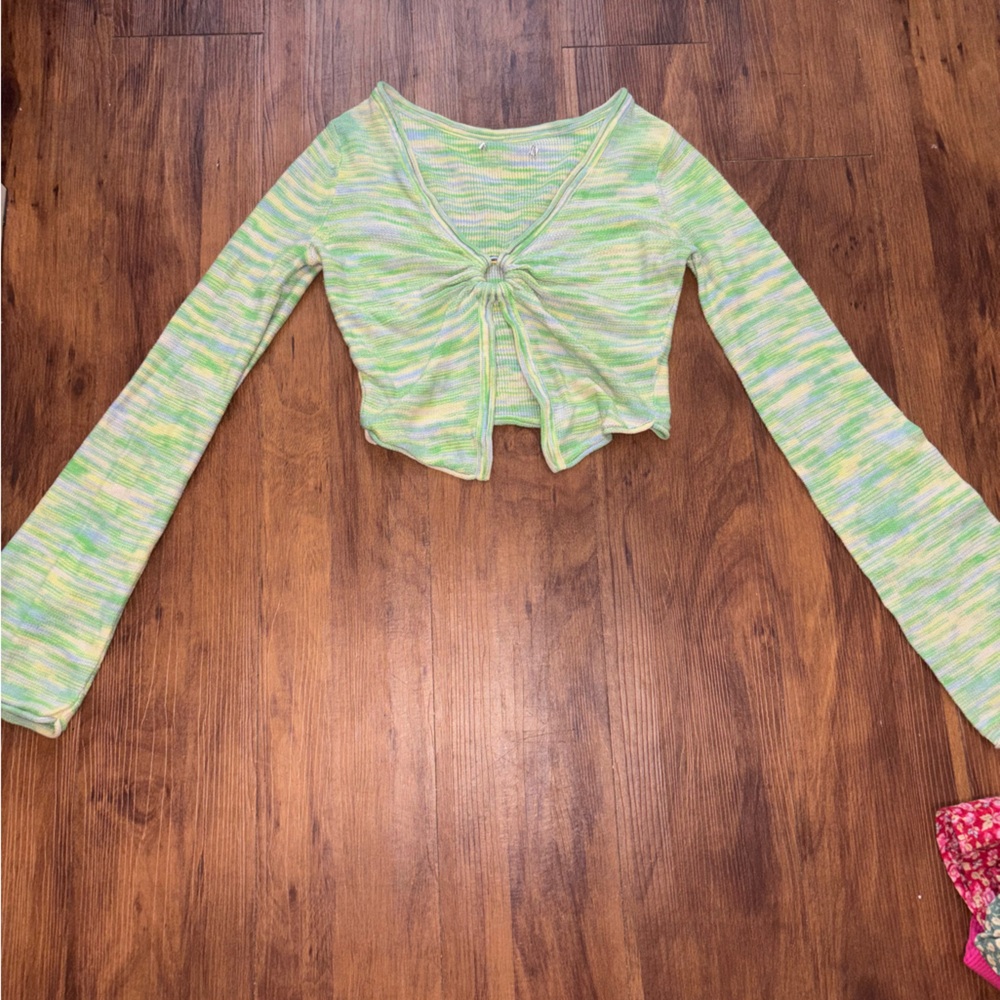 American Eagle Outfitters Lime and Lemon Crop Top